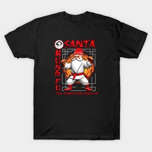 Kung fu Santa the christmas master T-Shirt